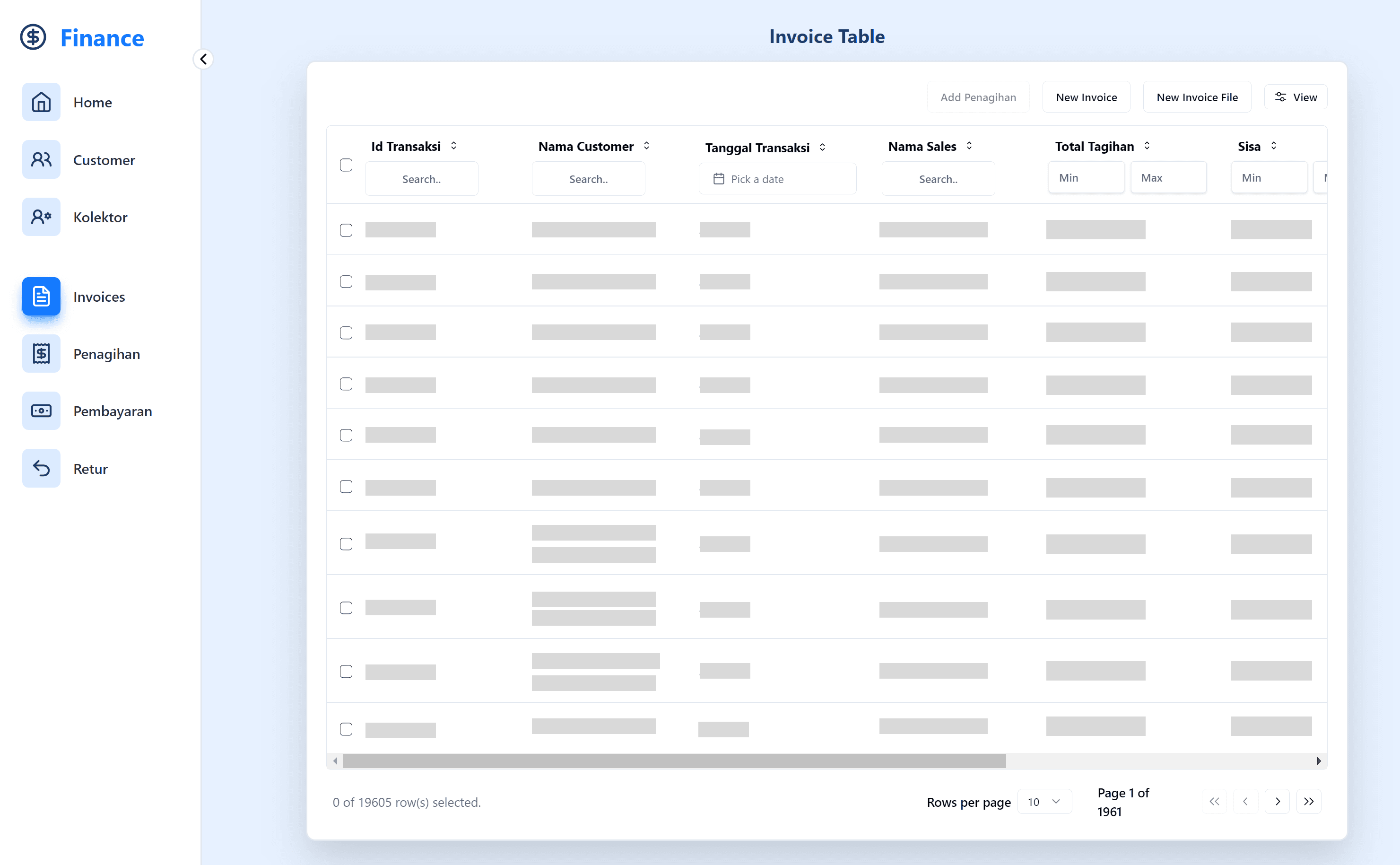 Invoice Tracker Dashboard
